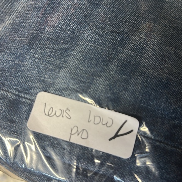 LEVIS Low Pro 30 woman Distressed blue cotton bohemian denim high rise jean - Picture 13 of 13